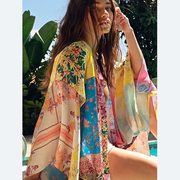 Free People Tops - Free People Patched With Love Robe Kimono